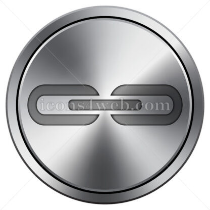 Link icon. Round icon imitating metal. - Website icons