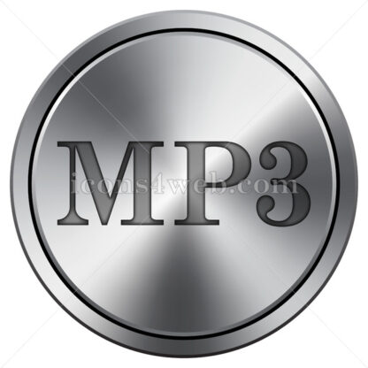 MP3 icon. Round icon imitating metal. - Website icons
