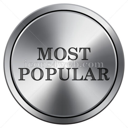 Most popular icon. Round icon imitating metal. - Website icons