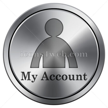 My account icon. Round icon imitating metal. - Website icons