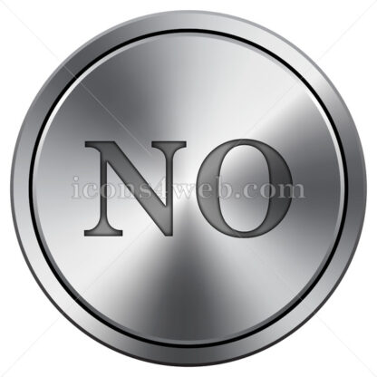No icon. Round icon imitating metal. - Website icons