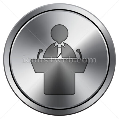 Orator icon. Round icon imitating metal. - Website icons