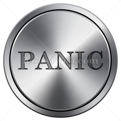 Panic icon. Round icon imitating metal. - Website icons