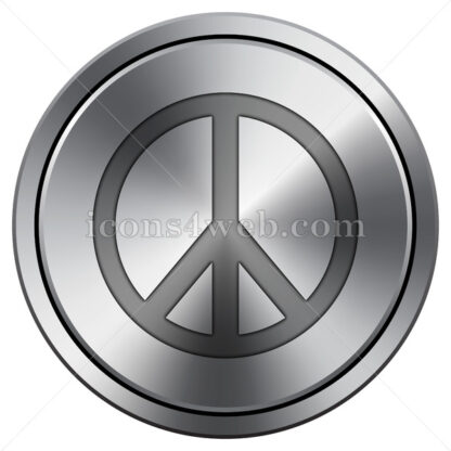 Peace icon. Round icon imitating metal. - Website icons