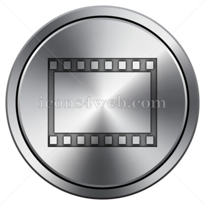 Photo film icon. Round icon imitating metal. - Website icons