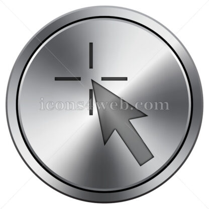 Pointer icon. Round icon imitating metal. - Website icons