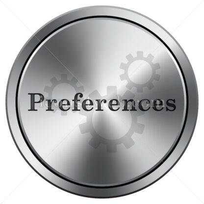 Preferences icon. Round icon imitating metal. - Website icons