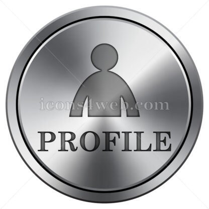 Profile icon. Round icon imitating metal. - Website icons