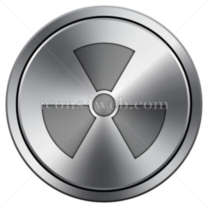Radiation icon. Round icon imitating metal. - Website icons