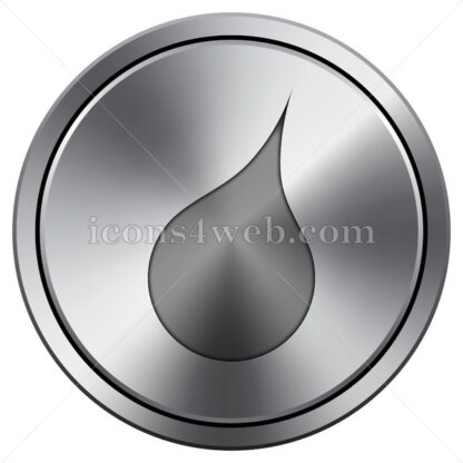 Rain icon. Round icon imitating metal. - Website icons