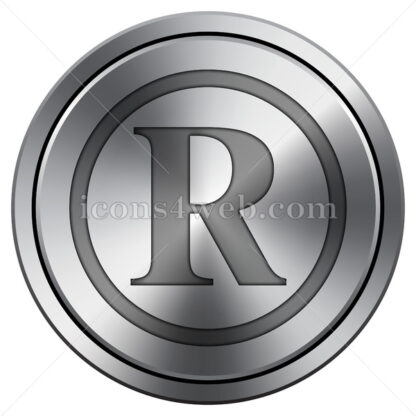 Registered mark icon. Round icon imitating metal. - Website icons