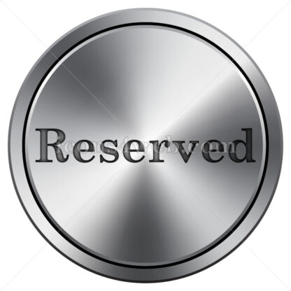 Reserved icon. Round icon imitating metal. - Website icons