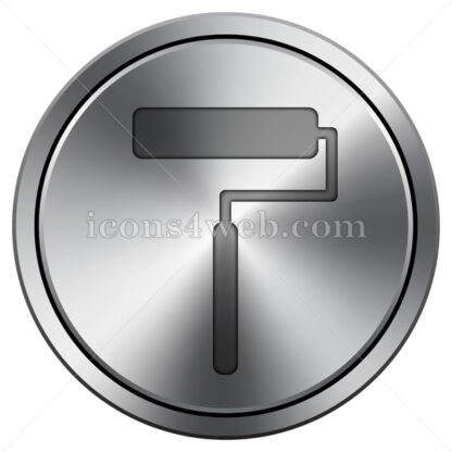 Roller icon. Round icon imitating metal. - Website icons