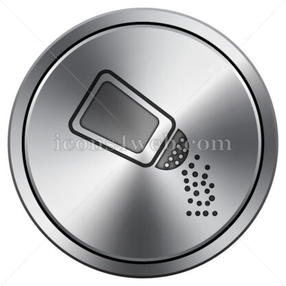 Salt icon. Round icon imitating metal. - Website icons
