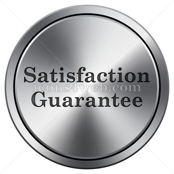 Satisfaction guarantee icon. Round icon. Satisfaction guarantee button