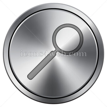 Search icon. Round icon imitating metal. - Website icons