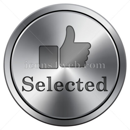 Selected icon. Round icon imitating metal. - Website icons