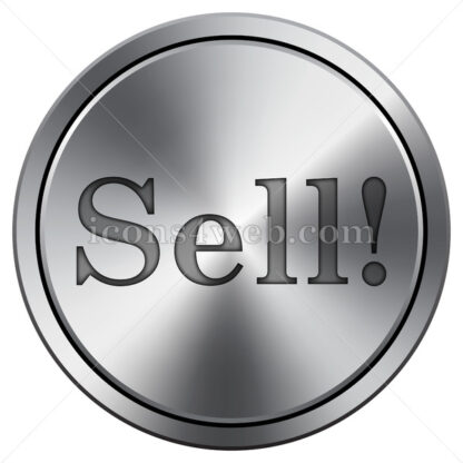 Sell icon. Round icon imitating metal. - Website icons