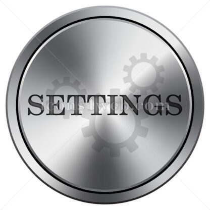 Settings icon. Round icon imitating metal. - Website icons