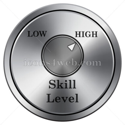 Skill level icon. Round icon imitating metal. - Website icons