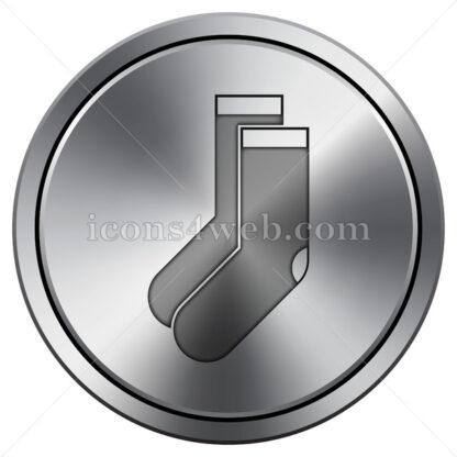 Socks icon. Round icon imitating metal. - Website icons