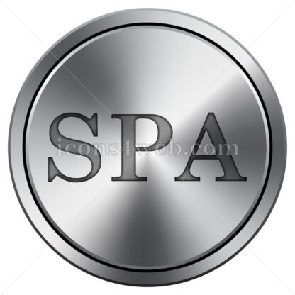 Spa icon. Round icon imitating metal. - Website icons