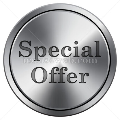 Special offer icon. Round icon imitating metal. - Website icons