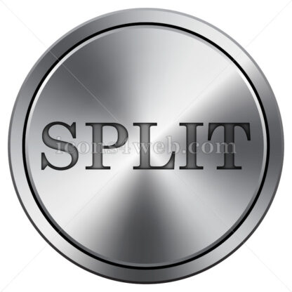 Split icon. Round icon imitating metal. - Website icons
