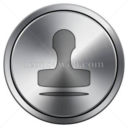Stamp icon. Round icon imitating metal. - Website icons