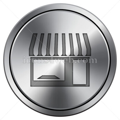 Store icon. Round icon imitating metal. - Website icons