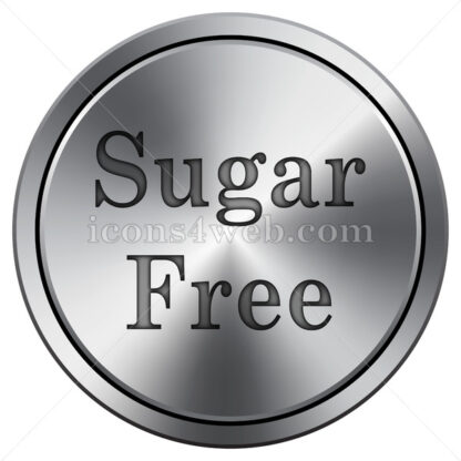 Sugar free icon. Round icon imitating metal. - Website icons