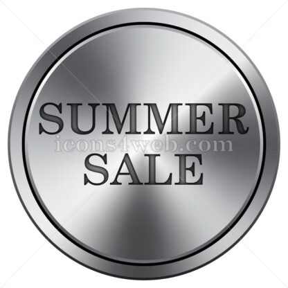 Summer sale icon. Round icon imitating metal. - Website icons