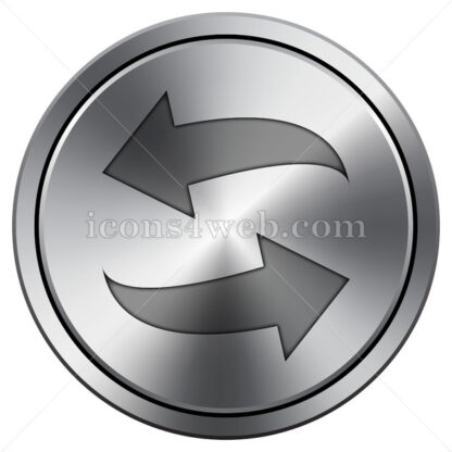 Swap icon. Round icon imitating metal. - Website icons