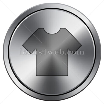 T-short icon. Round icon imitating metal. - Website icons