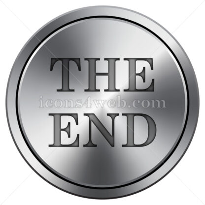 The End icon. Round icon imitating metal. - Website icons