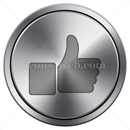 Thumb up icon. Round icon imitating metal. - Website icons