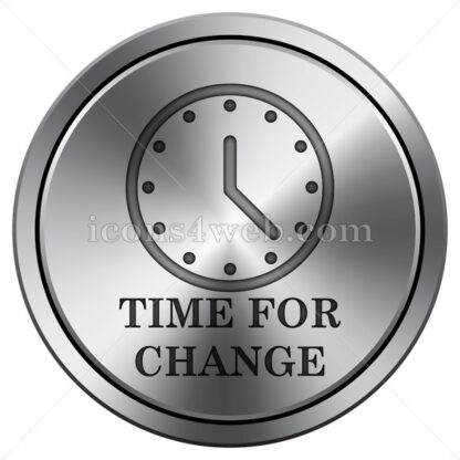 Time for change icon. Round icon imitating metal. - Website icons