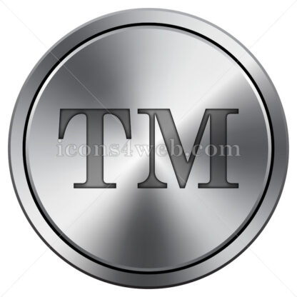 Trade mark icon. Round icon imitating metal. - Website icons