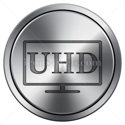 Ultra HD icon. Round icon imitating metal. - Website icons