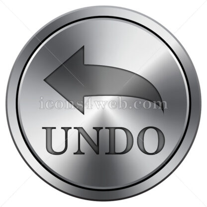 Undo icon. Round icon imitating metal. - Website icons