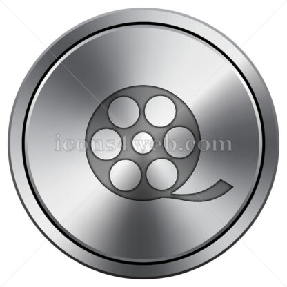Video icon. Round icon imitating metal. - Website icons