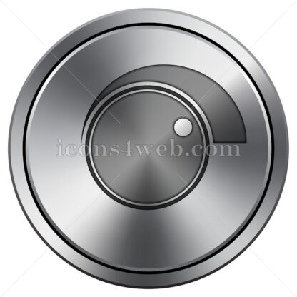 Volume control icon. Round icon imitating metal. - Website icons