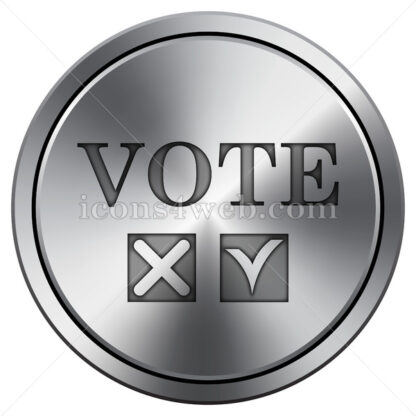 Vote icon. Round icon imitating metal. - Website icons