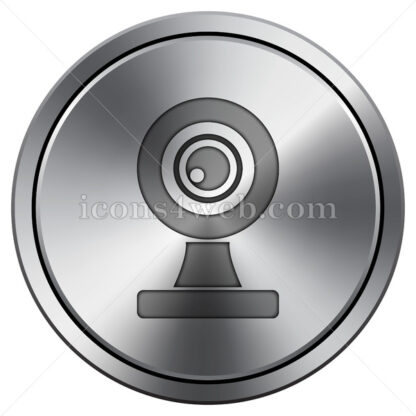 Webcam icon. Round icon imitating metal. - Website icons