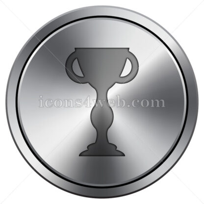 Winners cup icon. Round icon imitating metal. - Website icons