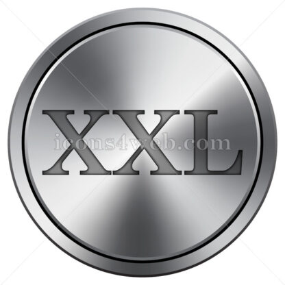 XXL  icon. Round icon imitating metal. - Website icons