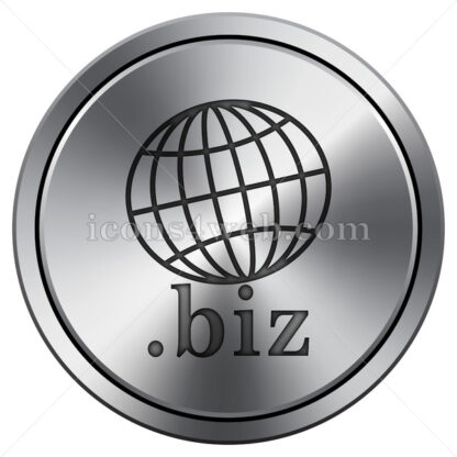 .biz icon. Round icon imitating metal. - Website icons