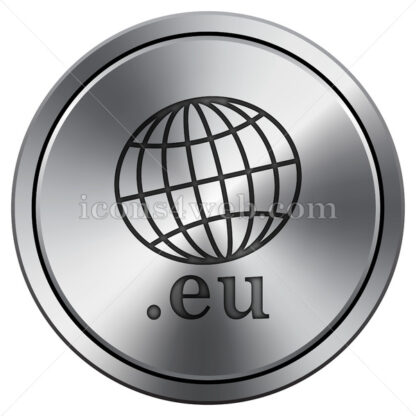 .eu icon. Round icon imitating metal. - Website icons