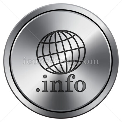 .info icon. Round icon imitating metal. - Website icons