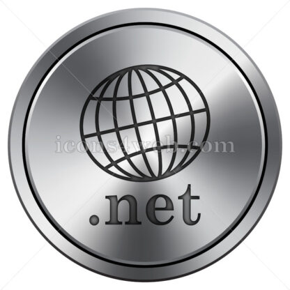 .net icon. Round icon imitating metal. - Website icons